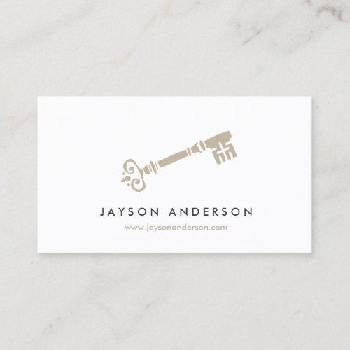 VINTAGE SKELETON KEY LOGO No. 1 Business Cards