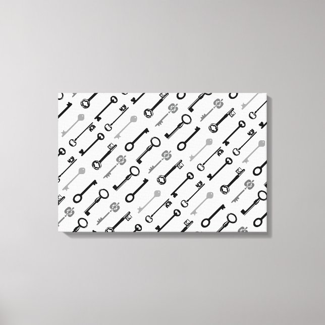 Vintage Skeleton Keys on Canvas Print (Front)