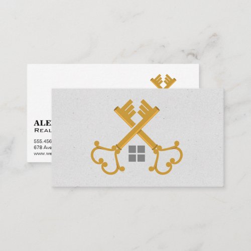 Vintage Skeleton Keys  Real Estate Business Card