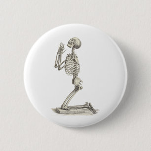 Vintage Skeleton Pinback Button