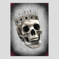 Vintage Skeleton Queen Halloween Party Invitation