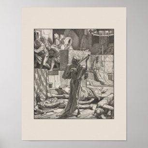 Vintage Skeleton Violin Dance of Death Skull Music Poster