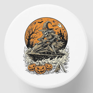 Vintage Skeleton Witch Halloween Jet Ski Shirt Des Mini Candle Favors