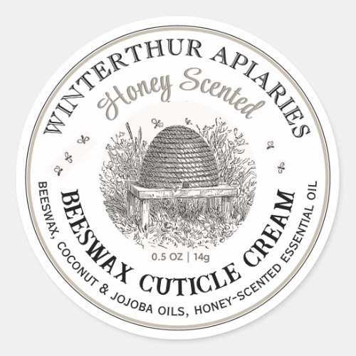  Vintage Skep Beeswax Cuticle Cream Label 
