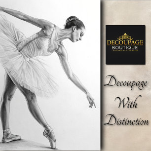 Vintage Sketch Ballerina Decoupage Tissue Paper
