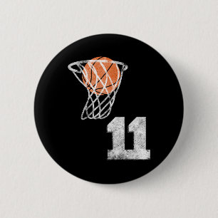 Vintage Sketll Jersey Number 11 Player Number Button