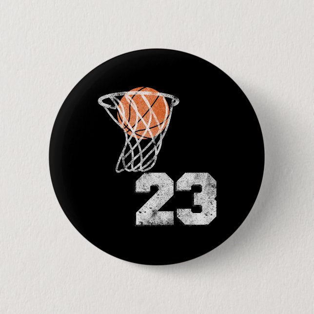 Vintage Sketll Jersey Number 23 Player Number  Button (Front)