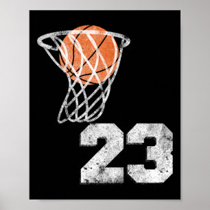 Vintage Sketll Jersey Number 23 Player Number Poster