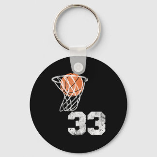 Vintage Sketll Jersey Number 33 Player Number Keychain