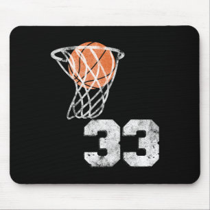 Vintage Sketll Jersey Number 33 Player Number  Mouse Pad