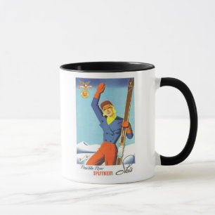 Vintage Ski Advertisement Mug