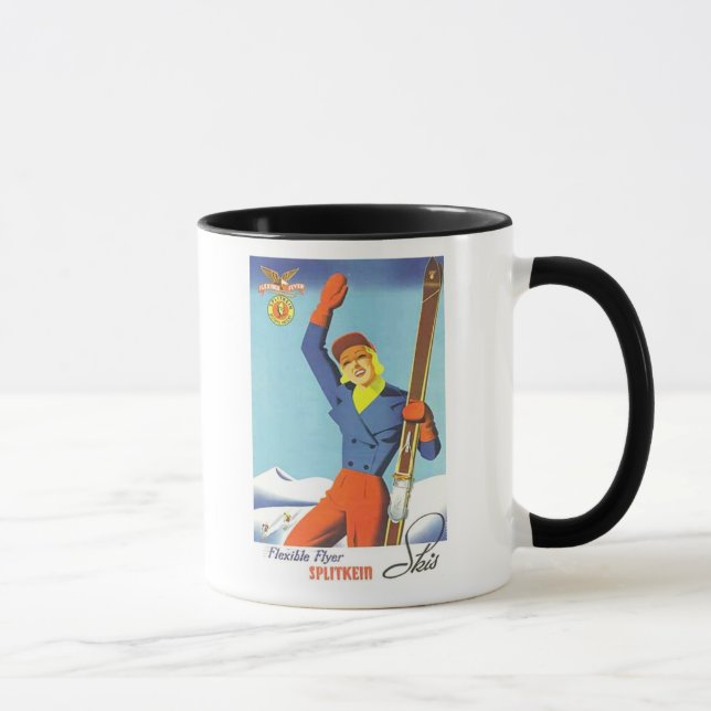 Vintage Ski Advertisement Mug (Right)