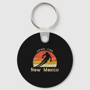 Vintage Ski Angel Fire New Mexico Mountain  Keychain