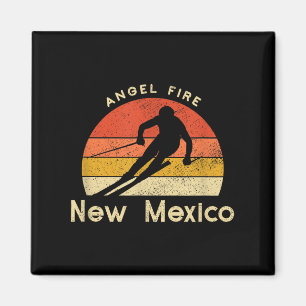 Vintage Ski Angel Fire New Mexico Mountain Magnet