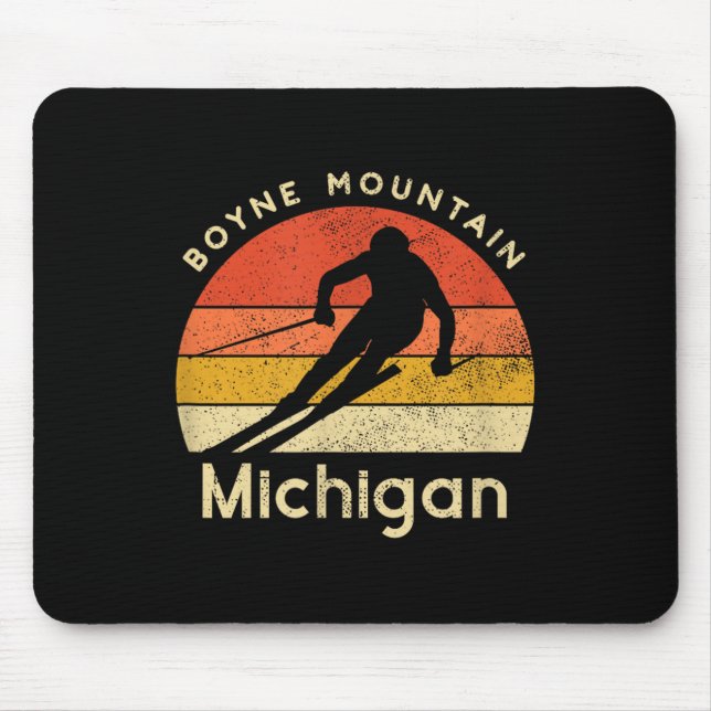 Vintage Ski Boyne Mountain Michigan Mountain  Mouse Pad (Front)