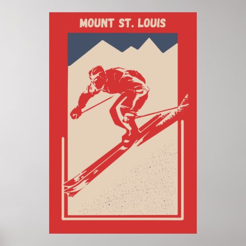 Vintage Ski Canada Ontario Resort Mt Saint Louis Poster