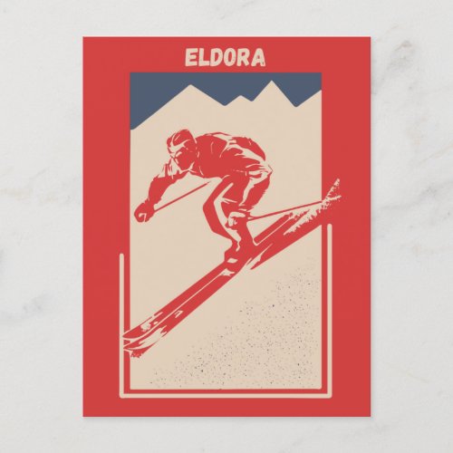 Vintage Ski Colorado Mountain Resort Eldora Postcard