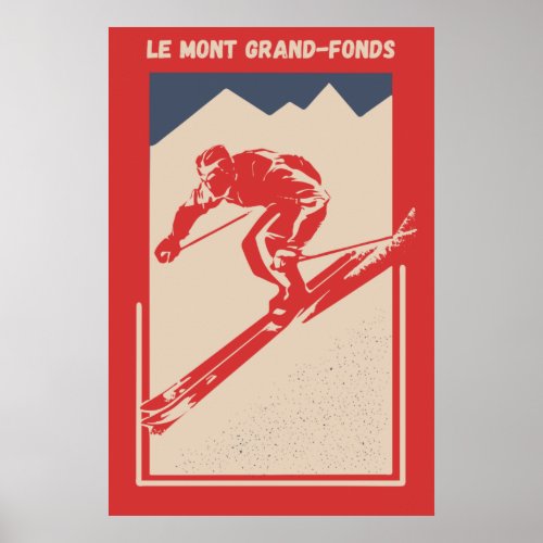 Vintage Ski Lynx Quebec Resort Mont Grand_Fonds Poster