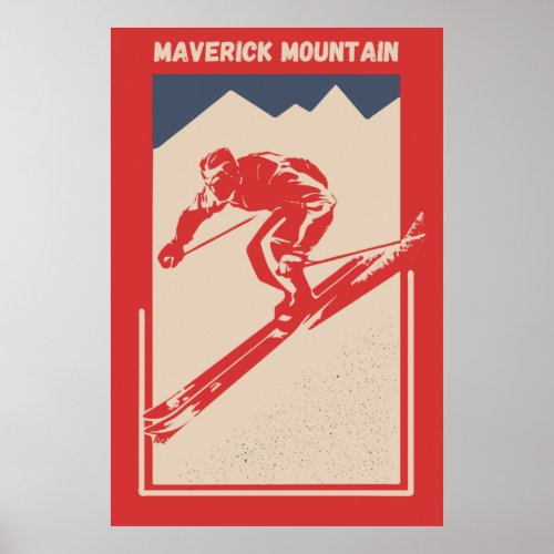 Vintage Ski Montana Resort Maverick Mountain Poster