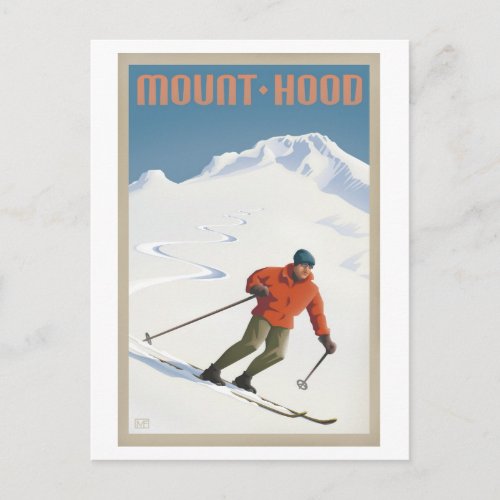 Vintage Ski Mt Hood Postcard