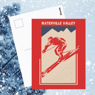 Vintage Ski New Hampshire Resort Waterville Valley Postcard
