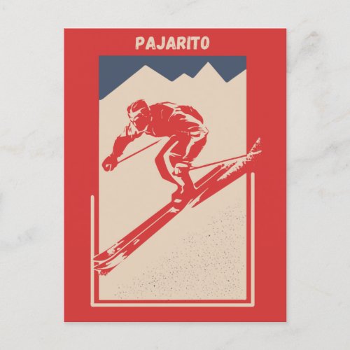 Vintage Ski New Mexico Mountain Resort Pajarito Postcard