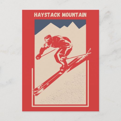 Vintage Ski New York Resort Haystack Mountain Postcard