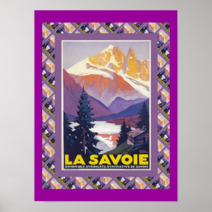 Vintage Ski Poster, France, La Savoie Poster