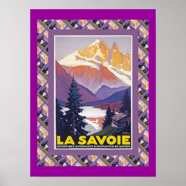 Vintage Ski Poster, France, La Savoie Poster (Front)