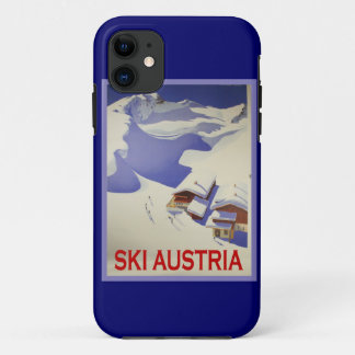 Vintage Ski Poster, Ski Austria iPhone 11 Case