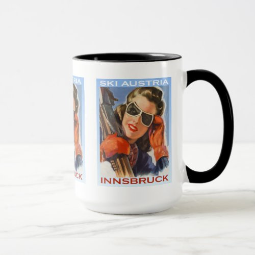 Vintage Ski Poster  Ski AUstria Innsbruck Mug