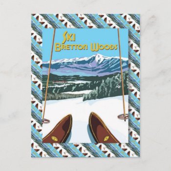 Vintage Ski Poster   Ski Bretton Woods Postcard by PigeonPost at Zazzle