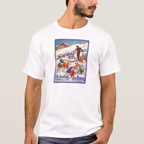 Vintage ski poster St Anton Arlberg Tirol T_Shirt