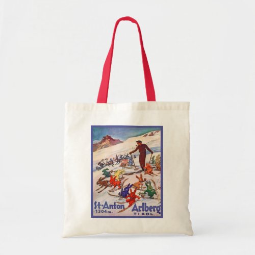 Vintage ski poster St Anton Arlberg Tirol Tote Bag