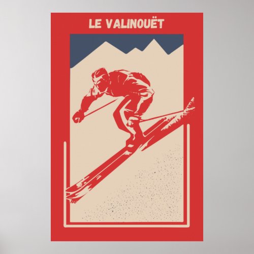 Vintage Ski Quebec Resort Le Valinout Poster