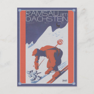 Vintage Ski Ramsau am Dachstein Postcard