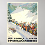 Vintage Ski Resort Poster From Switzerland at Zazzle