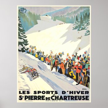 Vintage Ski Resort Poster From Switzerland by cardland at Zazzle