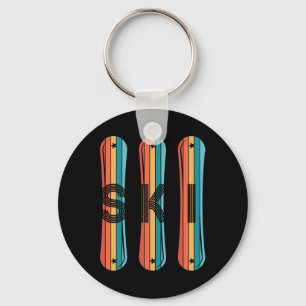 Vintage Ski Shirt For Men Women 80s 90s Snowboardi Keychain