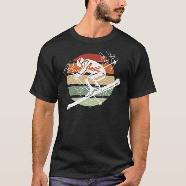 Vintage Ski Skiers T-Shirt (Front)
