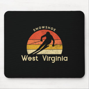 Vintage Ski Snowscute Ss Cute Ss West Virginia Mou Mouse Pad
