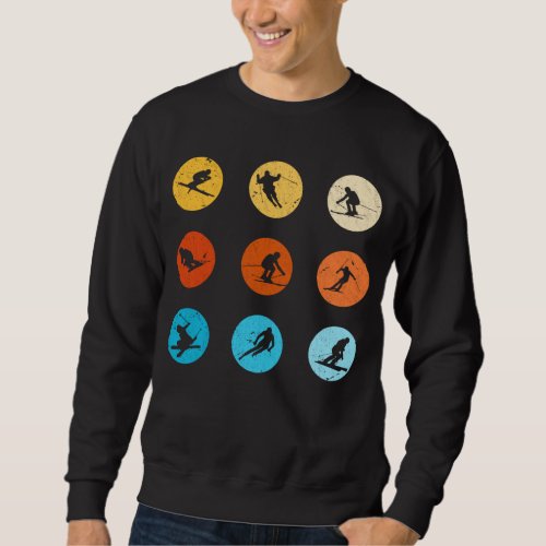 Vintage Skier Apres Ski Winter Sports Retro Ski Sweatshirt