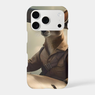 "Vintage Skies: The Kangaroo Pilot in Old Plane iPhone 17 Pro Case