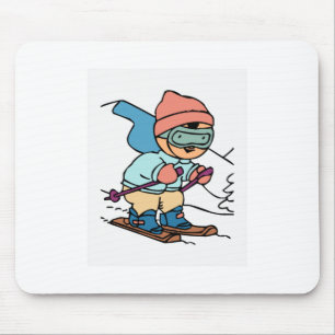Vintage Skiing skiing enthusiasts ski resort Mouse Pad
