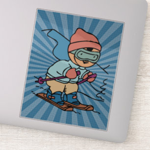 Vintage Skiing   skiing lover   skiing funny   ski Sticker