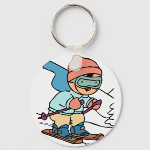 Vintage Skiing skiing lovers ski resort snow Keychain