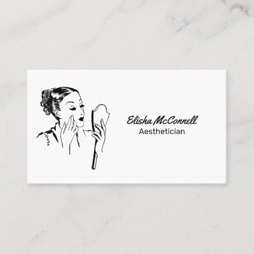 Vintage Skincare Aesthetician Business Card