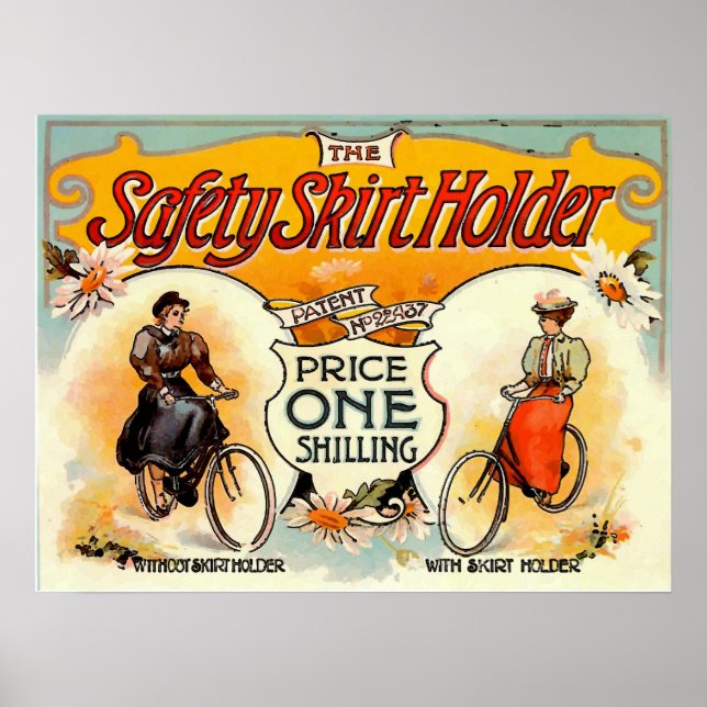 Vintage Skirt Holder Ad Poster (Front)