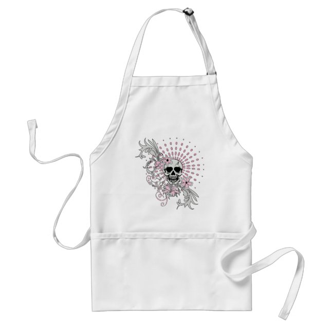 Vintage Skull Adult Apron (Front)