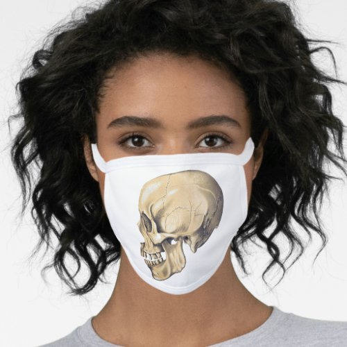 Vintage Skull Anatomy All_Over Print Face Mask